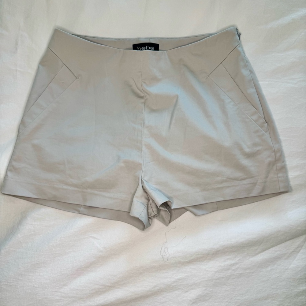 Bebe Gray High Waist Shorts with Tailored Fit